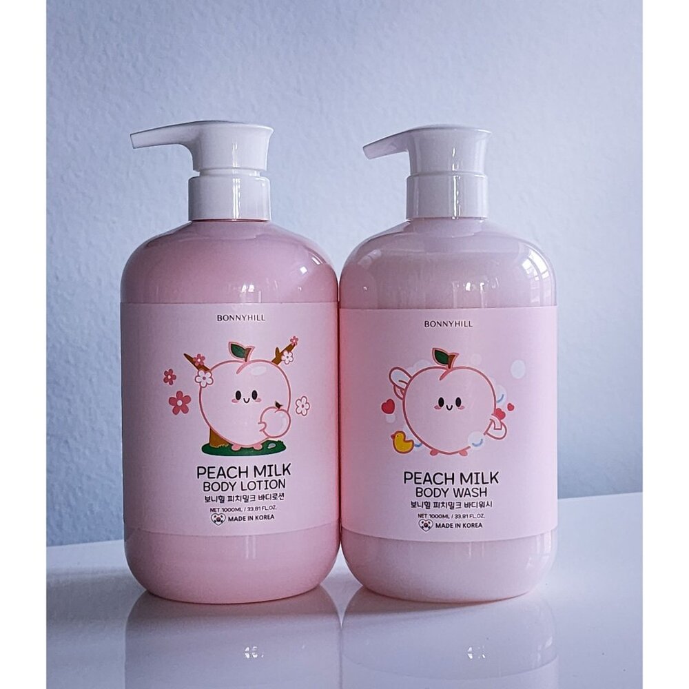 BONNYHILL Peach Milk Body Wash + Lotion Duo | Hydrating